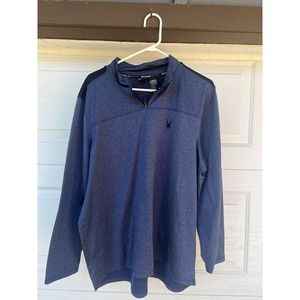 Spyder Active Wear Long Sleeve Quarter Zip Pullover Shirt Size XL
